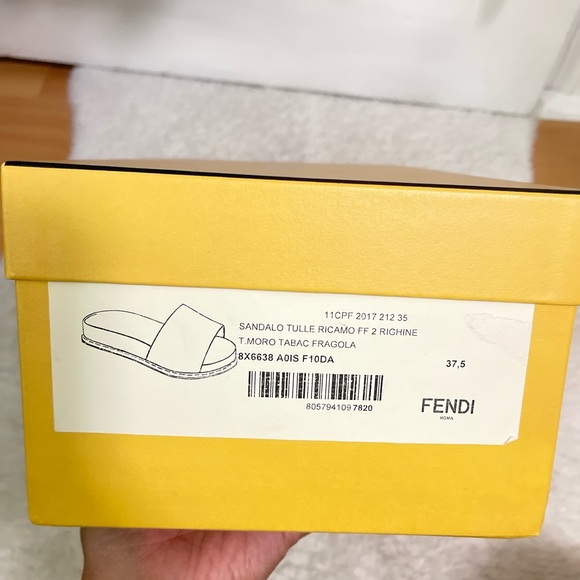 Authentic Fendi Zucca iconic logo pool slides - Picture 6 of 9